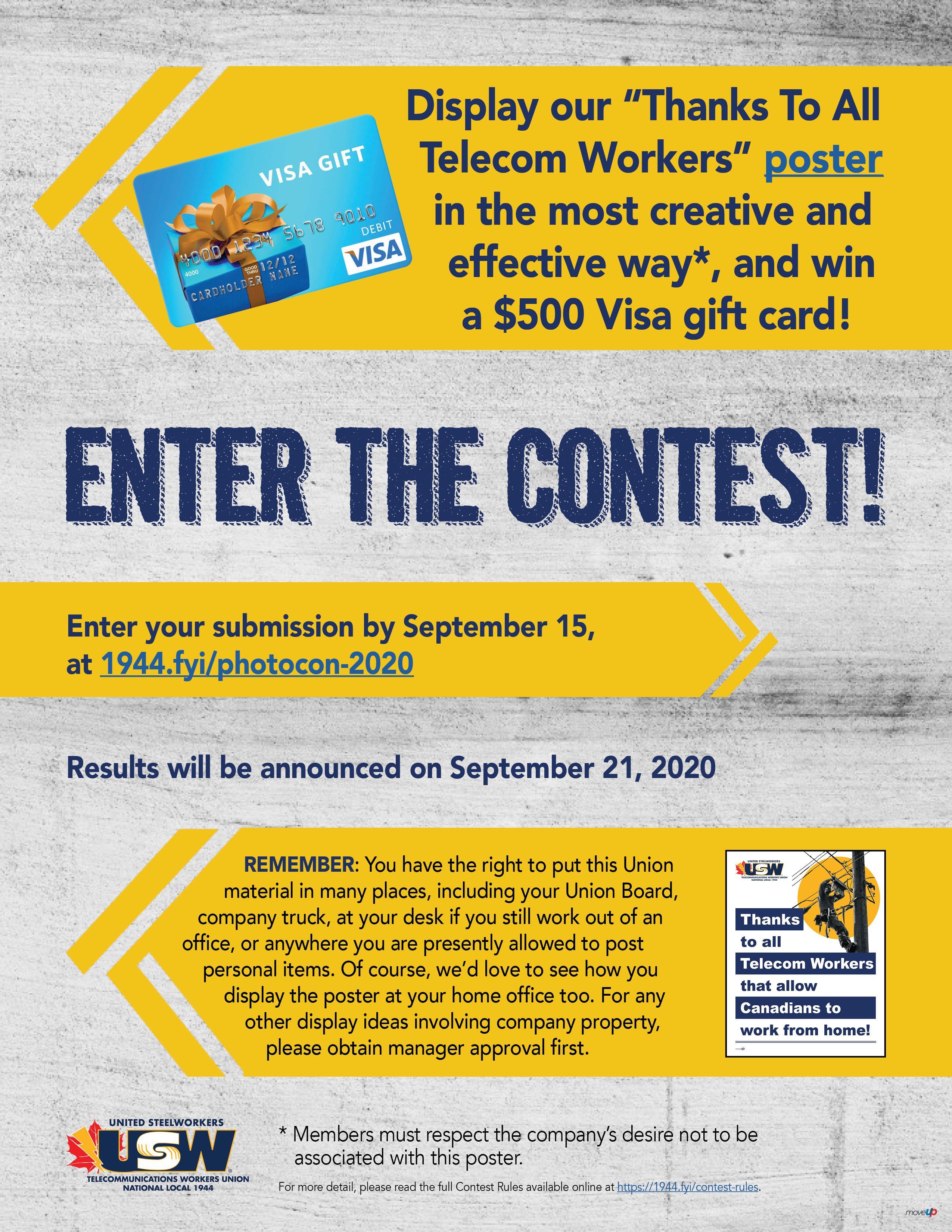 Win One of Three $500  Gift Cards