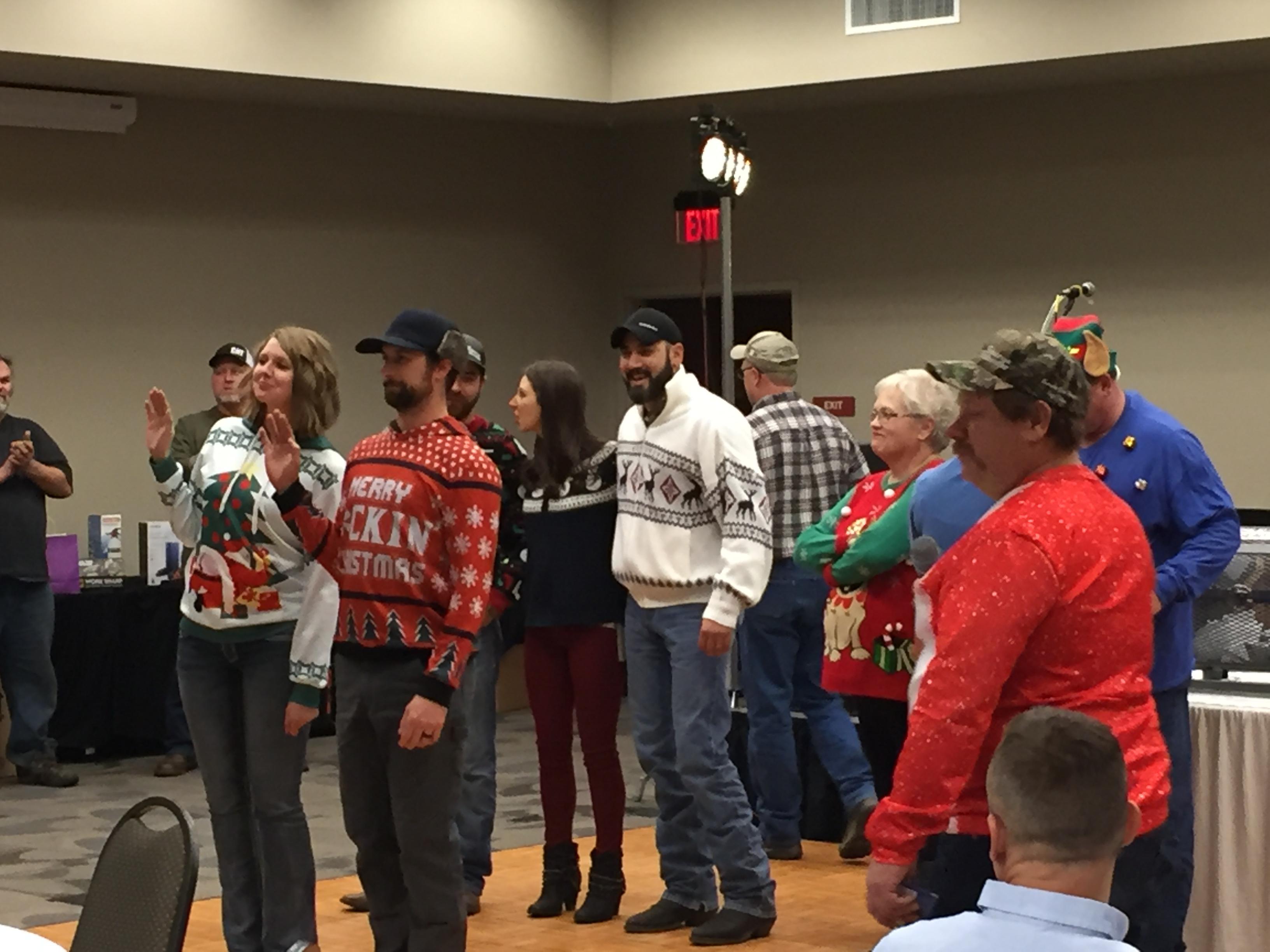 11.17.18 Ugly Sweater Contest Contestants